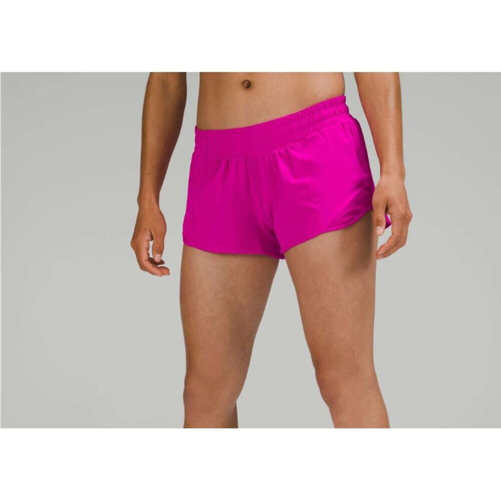Lululemon Hotty Hot Low-Rise Lined Short 2.5" Purple Highlight Size 8 - Picture 2 of 5
